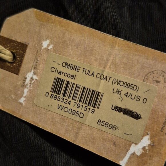 All Saints Ombre Tula Coat Sz.0 NWT Black - Picture 5 of 6